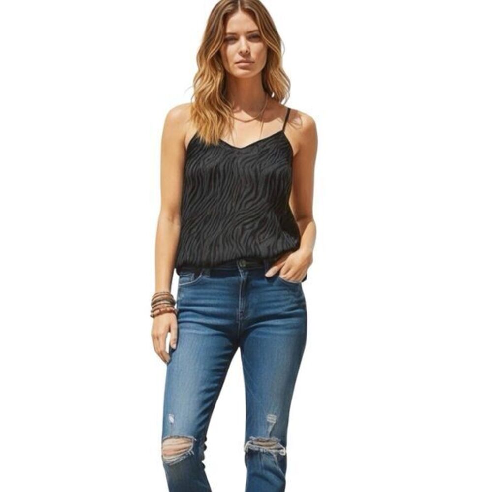 David Lerner Cami Tank Top Blouse Sz XS Elsa Chain Dark Academia Soft Gothic